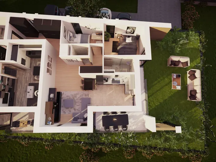 Apartman 3D alaprajza